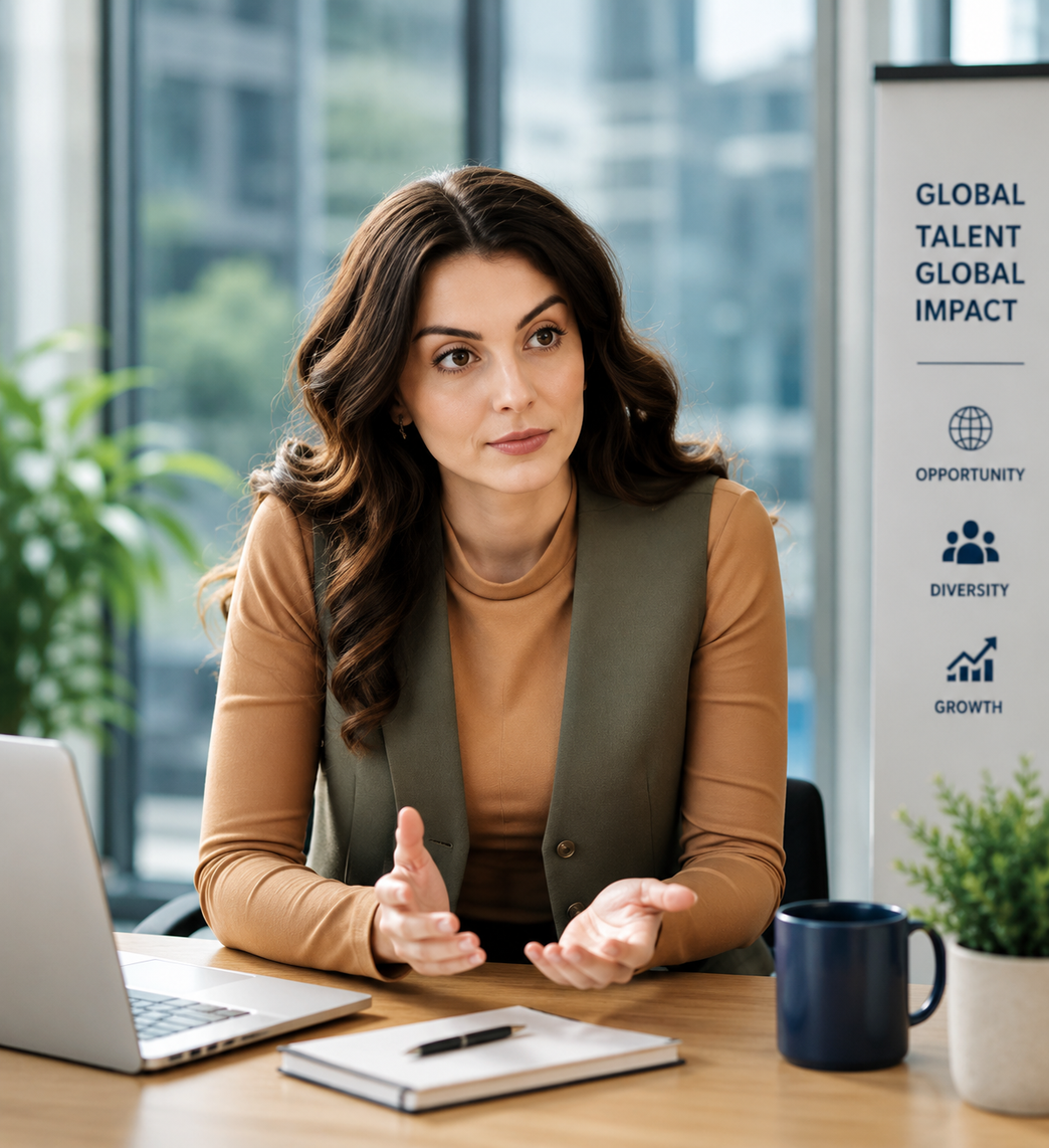 Consultant providing feedback to candidate about job applications